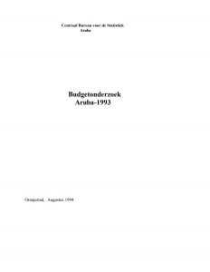 budget onderzoek 1993